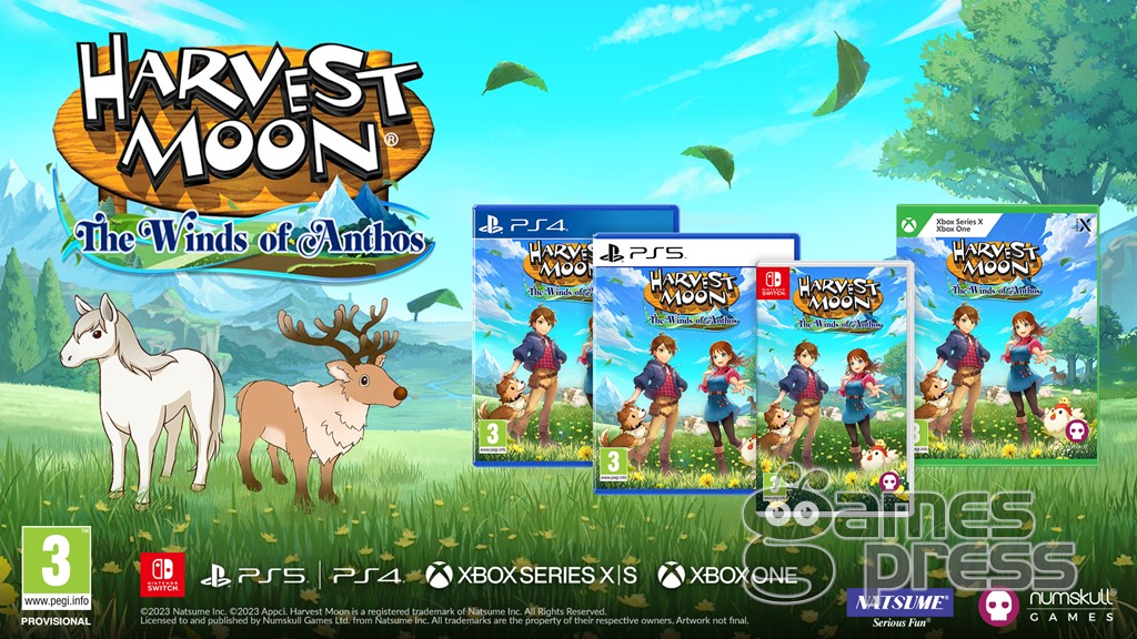 Numskull Games Announces European Physical release of Harvest Moon: The Winds of Anthos