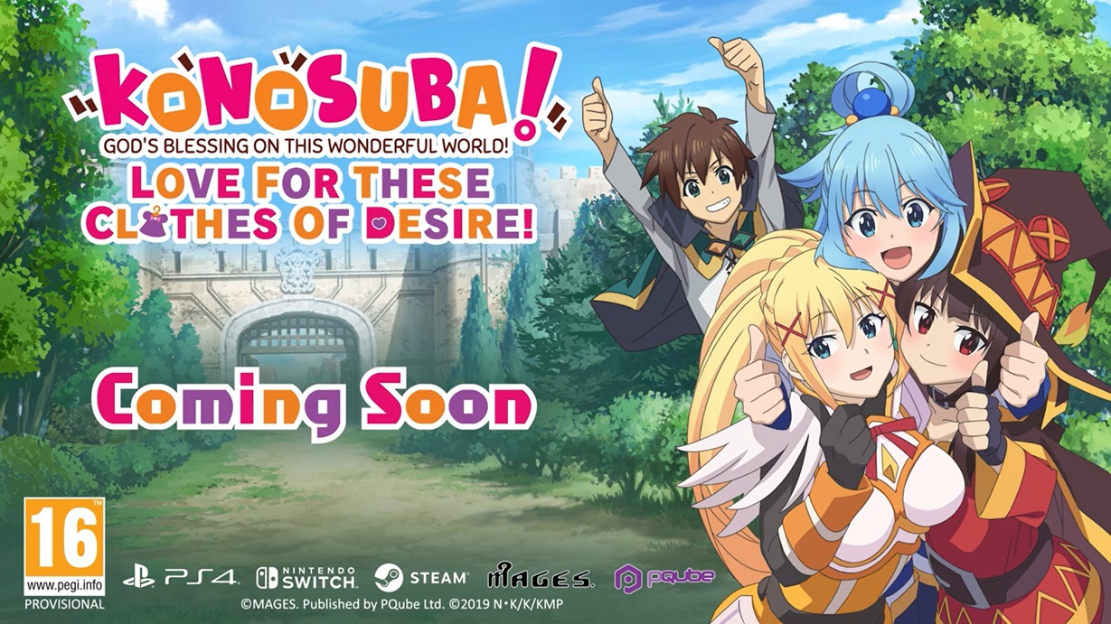 KonoSuba: God’s Blessing on this Wonderful World! Love For These Clothes Of Desire! announced for release in the west